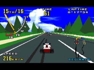 Virtua Racing (Europe) screen shot game playing